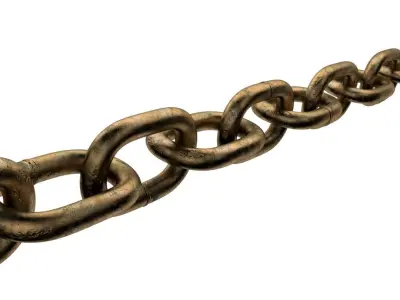 Old chain Low-poly 3D model