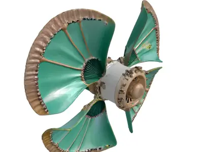 Ornate Steampunk Propeller Fan 3D model