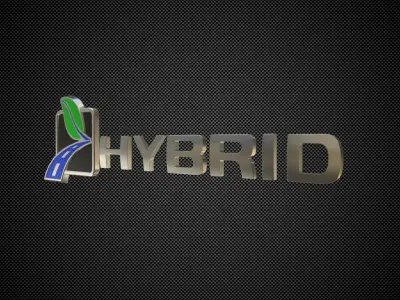 hybrid logo 3D model