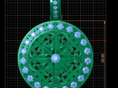 ANTIQUE GOLD LOCKET SET FOR WOMEN 3D PRINTABLE MODEL 3D print model