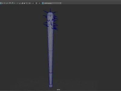 Low Poly Baseball with nails Low-poly 3D model