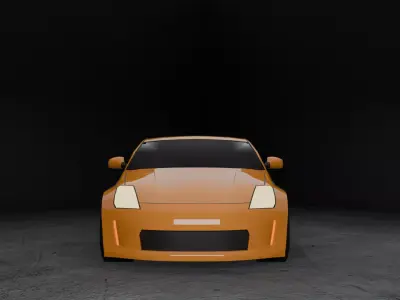 Stylized Nissan 350Z - Game Ready Low-poly 3D model
