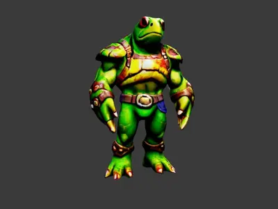 Iguana Man Low-poly 3D model purchase