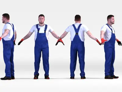 Dosch - People - Rigged - Factory Worker 3D model