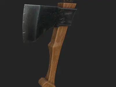 Axe of a carpenter Free low-poly 3D model