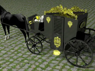 Vintage Carriage 4K 3D model