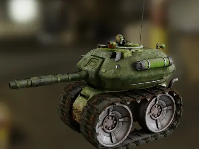 Tonk tank Low-poly 3D model
