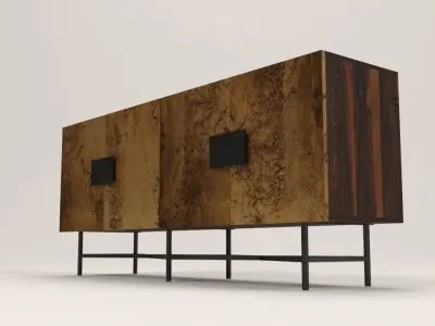 Industrial sideboard Low-poly 3D model purchase