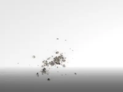 Stone Debris Fall 01 Low-poly 3D model