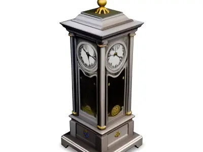 Elegant Antique Grandfather Clock 3D Model Low-poly 3D model