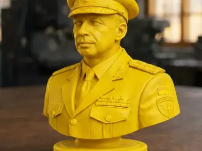 Ukraine General Oleksandr Syrskyi chess piece 3D print model