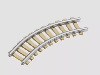 Train Track Low-poly 3D model purchase