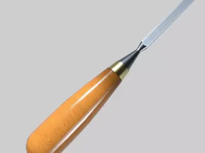 Mortice Chisel Low-poly 3D model