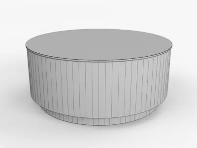 Metal Drum Coffee Table by West Elm 3D model
