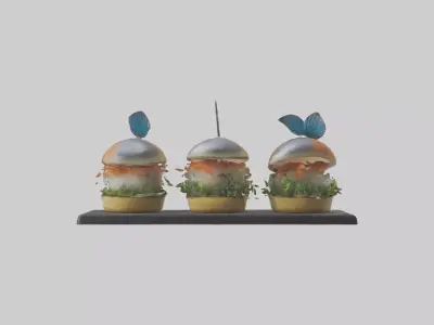 Fish sliders model Low-poly 3D model