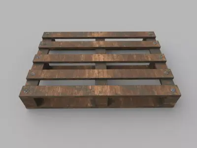 PALLET 3D LOW POLY wooden Low-poly 3D model