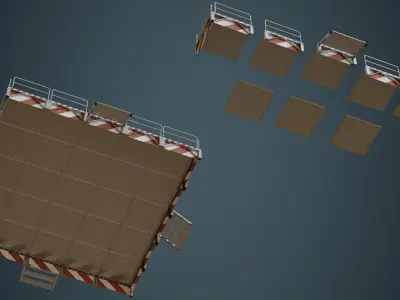Stage Platform 1A Low-poly 3D model