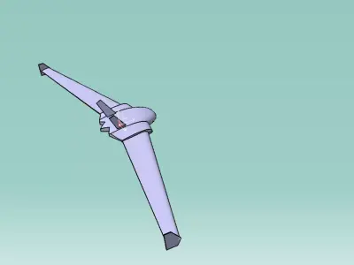 Sci-fi style glider 3D model