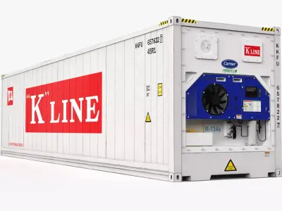 40ft K-LINE Container Reefer CARRIER 3D model