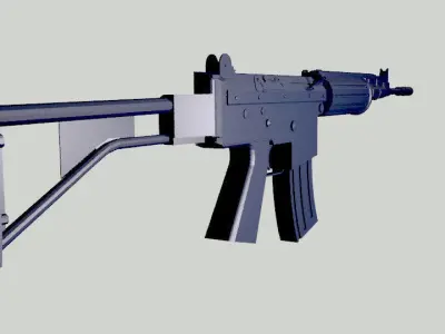 SS-1 Assault Rifle Free low-poly 3D model