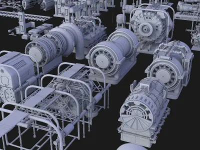 Industrial Kitbash - 200 Models 3D model