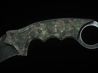 3D Karambit - 6 COLORS Low-poly 3D model