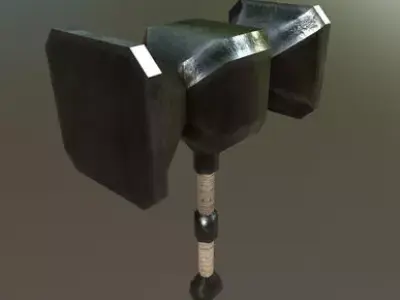Hammer metal Free 3D model
