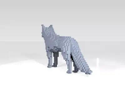 Fox Voxel 3D model
