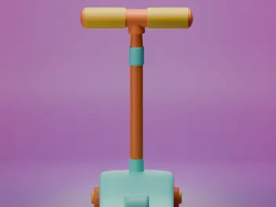 Cartoon style Kick Scooter 3D model