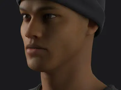 Military Ribbed Hats 3D model