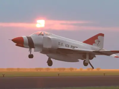 F-4 Phantom Thunderbirds Jet 3D model