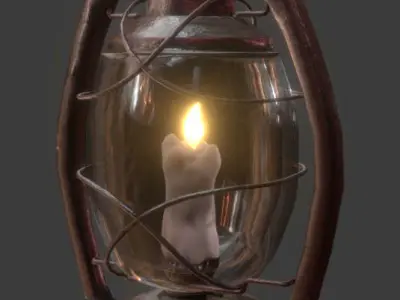 Oil Lantern Candel 3D model