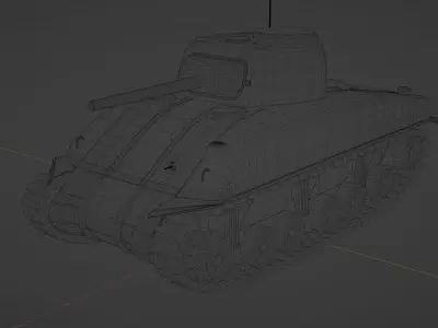 M4 Sherman tank Low-poly 3D model purchase