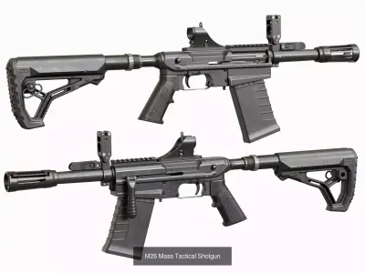 M26 Mass Modular Tactical Shotgun 3D Model Pack