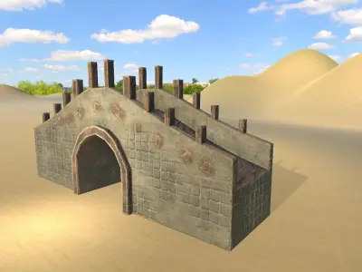 HQ Bridges Pack 3D Models Low-poly 3D model