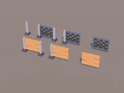 Simple Construction Pack Low-poly 3D model