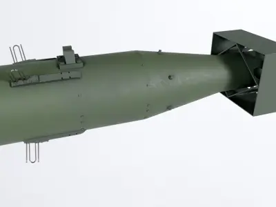 Little Boy Atom Bomb Low-poly 3D model