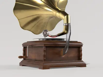 Gramophone Free low-poly 3D model