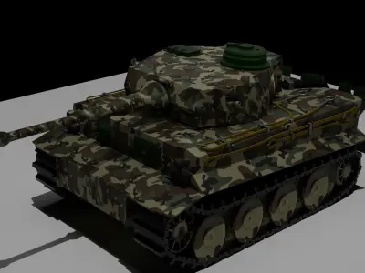 Military Tank Low-poly 3D model buy