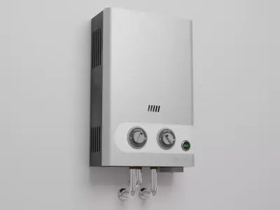 Gas water heater 3D model