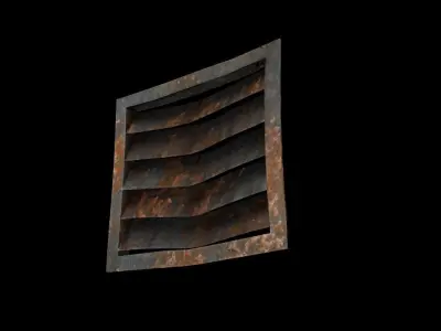 Set of air vents  Low-poly 3D model