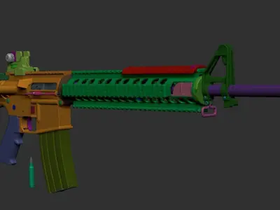 M16A4 Rifle 3D model purchase