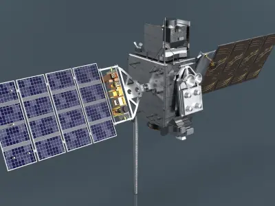 GOES-R Satellite Double Panel 3D model