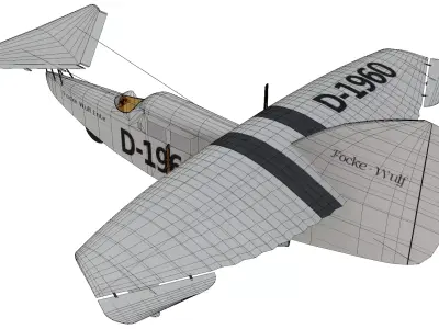 Focke-Wulf F 19 Ente Low-poly 3D model