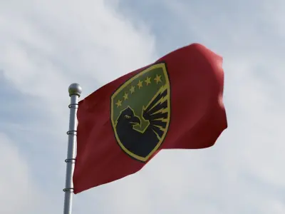 Animated Kosovo Flags 3D model