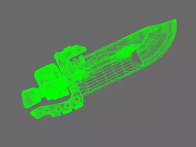 Cyber Samurai Butterfly Style Electro Sword RIGHT 3D print model