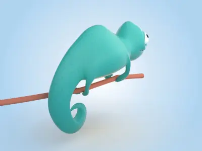 Chameleon 3D model
