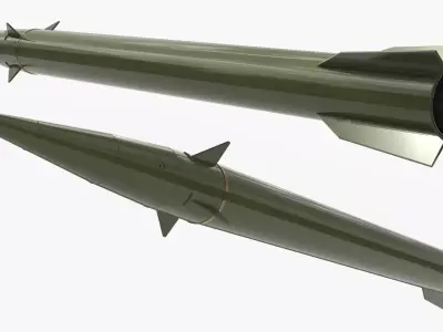 Guided Hypersonic Strike Missile Green 3D model