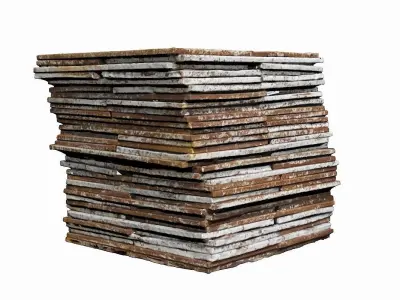 Iron Plate Low-poly 3D model