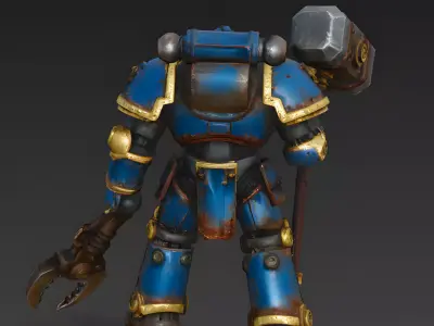 Iron Aegis Steampunk Sentinel 3D Model Low-poly 3D model